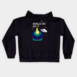 Molding mud into art Kids Hoodie